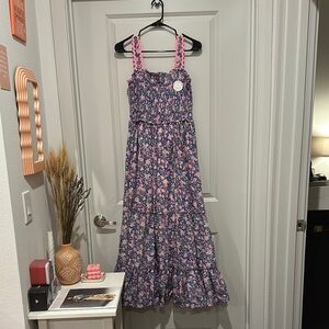 Shabby Chic | Floral Maxi Dress with Pink Straps